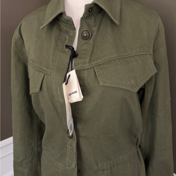 Zadig & Voltaire Paris/New York 2022 Khaki Jacket. XS. NWT. - Picture 2 of 5